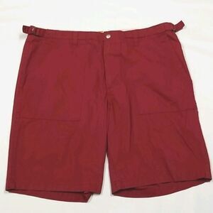 🎁5/$25 Joe Fresh Shorts Men's Size 36 Red Side Pockets Zipper and Snap Camping